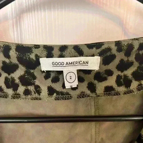 Good American The Leopard Wrap Top Size 2 - Picture 4 of 4